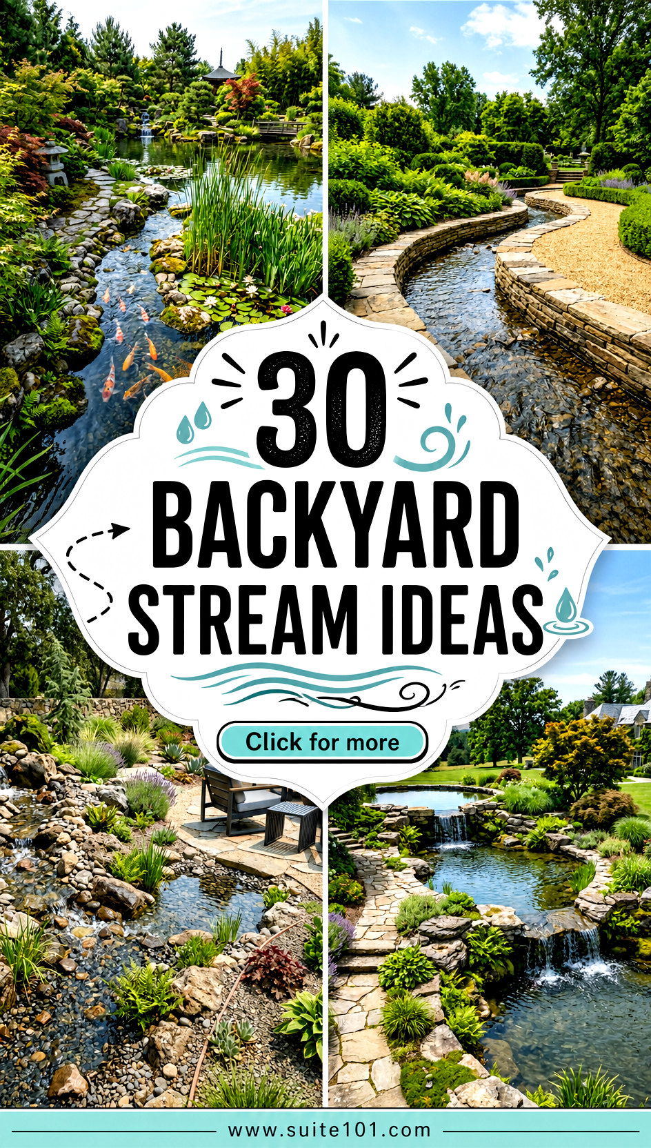30 Backyard Stream Ideas to Build a Calming Waterfall Feature - 30 Backyard Stream Ideas to Build a Calming Waterfall Feature