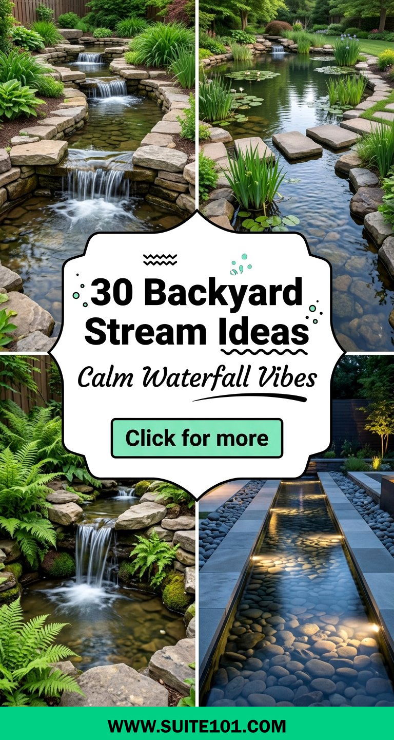 30 Backyard Stream Ideas to Build a Calming Waterfall Feature - 30 Backyard Stream Ideas to Build a Calming Waterfall Feature