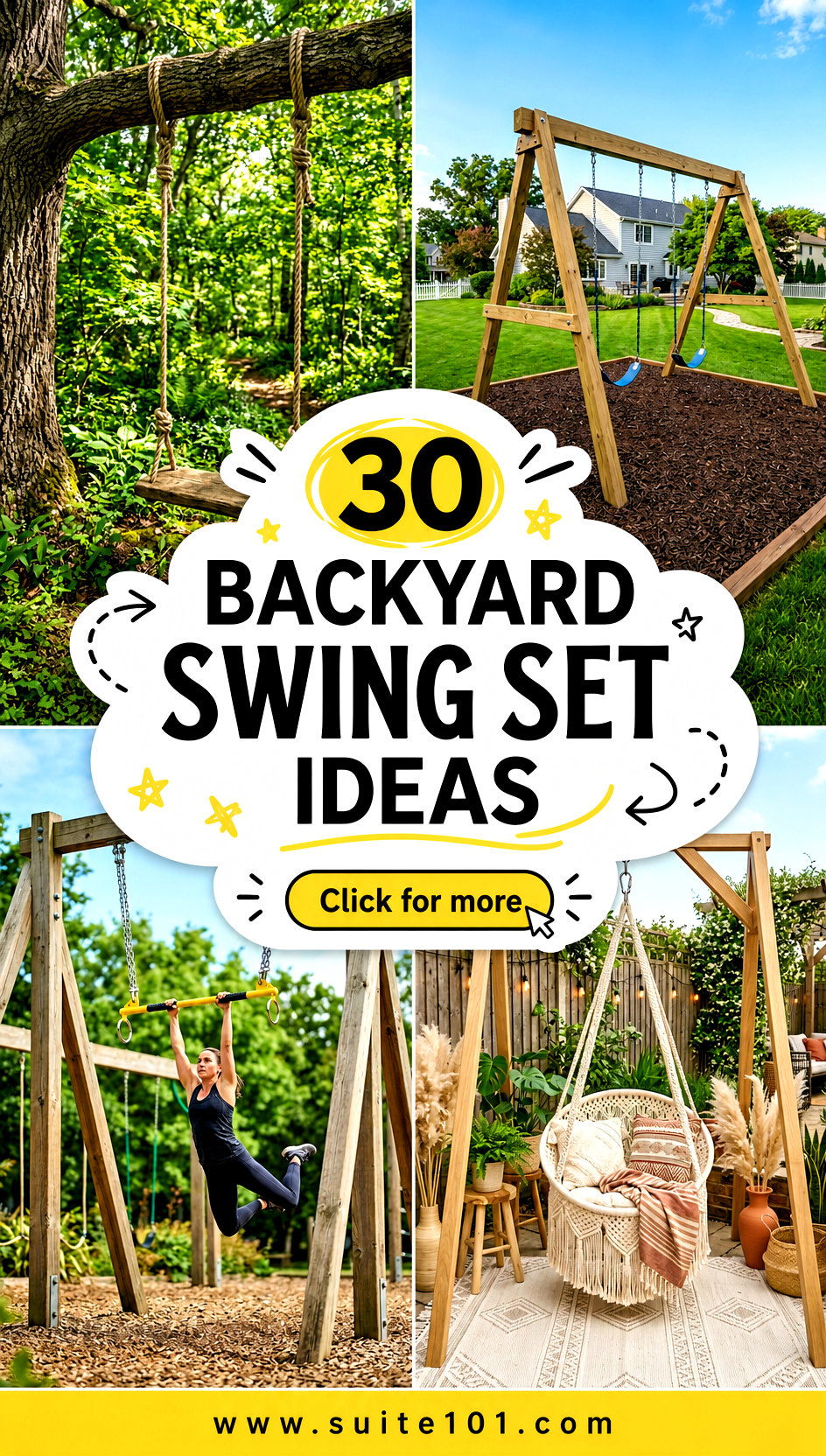 30 Backyard Swing Set Ideas Kids Will Love All Year Long - 30 Backyard Swing Set Ideas Kids Will Love All Year Long