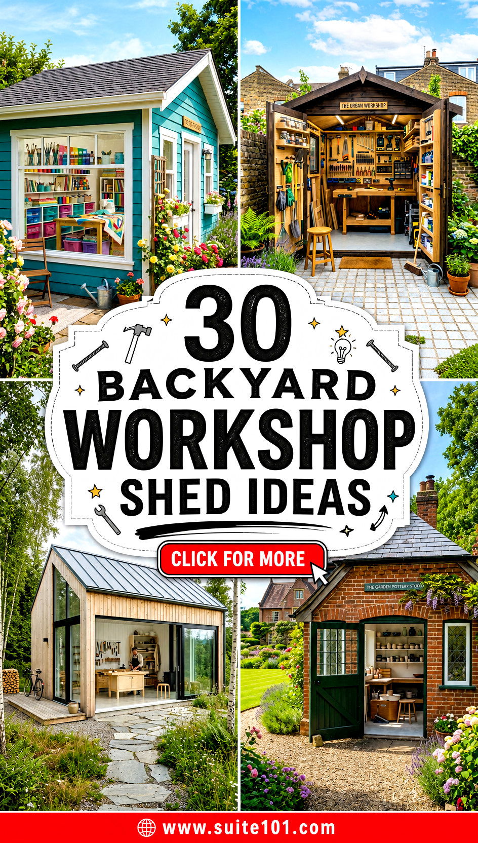 30 Backyard Workshop Shed Ideas for Tools Space and Storage - 30 Backyard Workshop Shed Ideas for Tools, Space and Storage