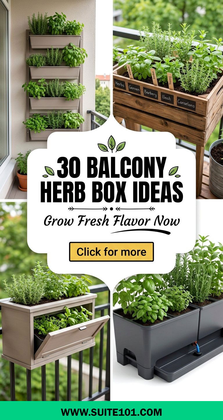 30 Balcony Herb Box Ideas to Grow Fresh Flavor at Home Now - 30 Balcony Herb Box Ideas to Grow Fresh Flavor at Home Now