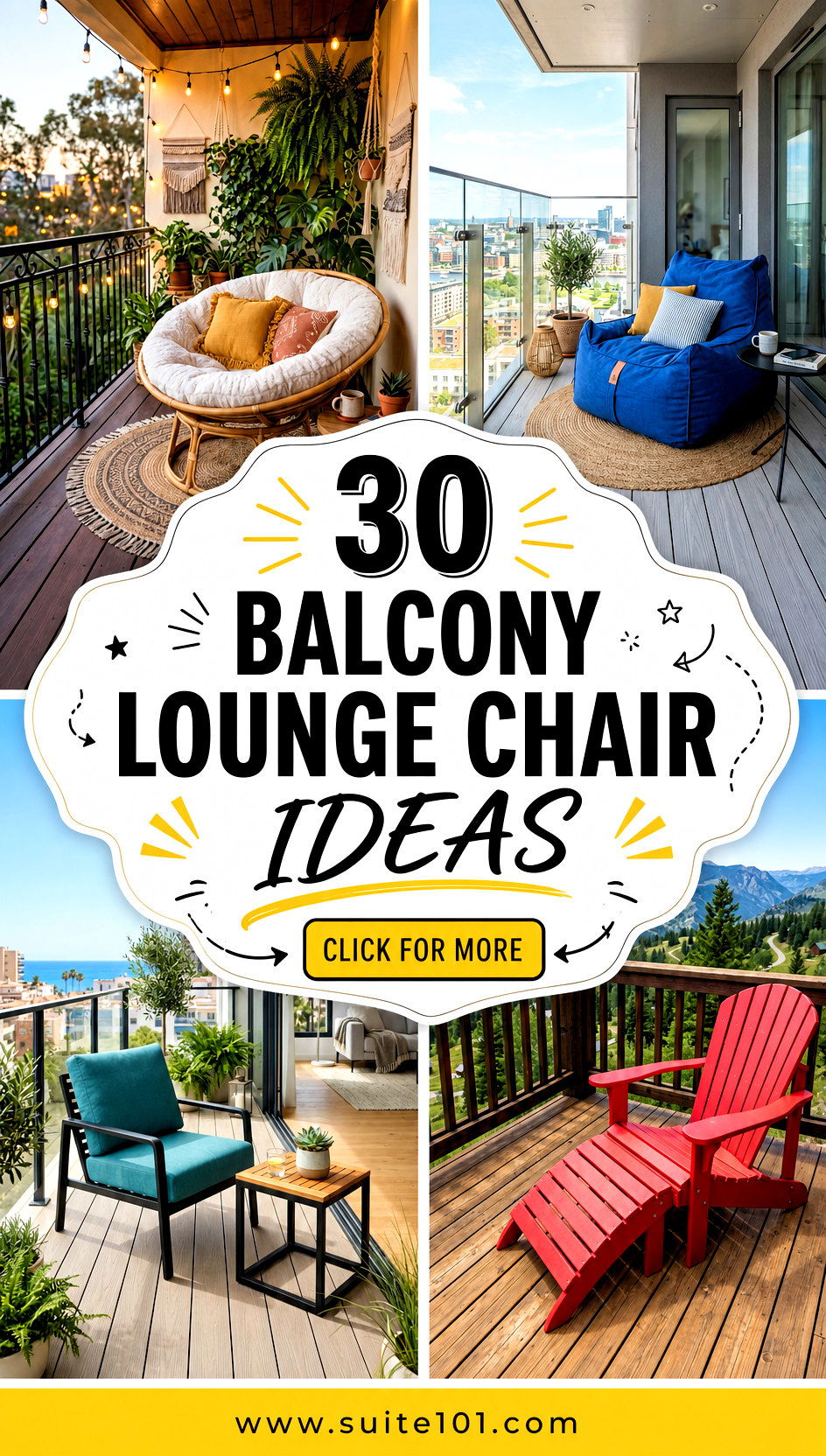 30 Balcony Lounge Chair Ideas for a Cozy Outdoor Balcony - 30 Balcony Lounge Chair Ideas for a Cozy Outdoor Balcony