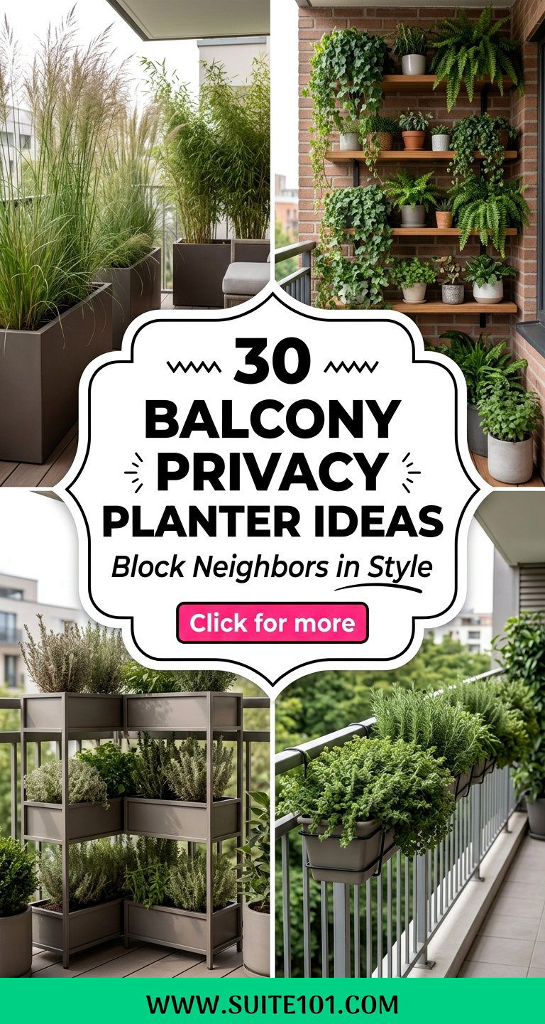 30 Balcony Privacy Planter Ideas to Block Neighbors in Style - 30 Balcony Privacy Planter Ideas to Block Neighbors in Style