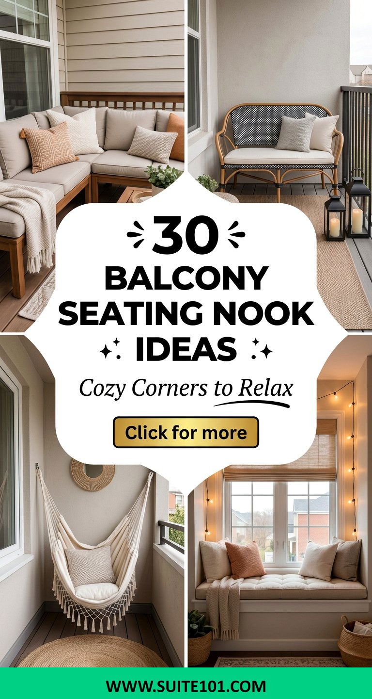 30 Balcony Seating Nook Ideas for Cozy Corners to Relax - 30 Balcony Seating Nook Ideas for Cozy Corners to Relax
