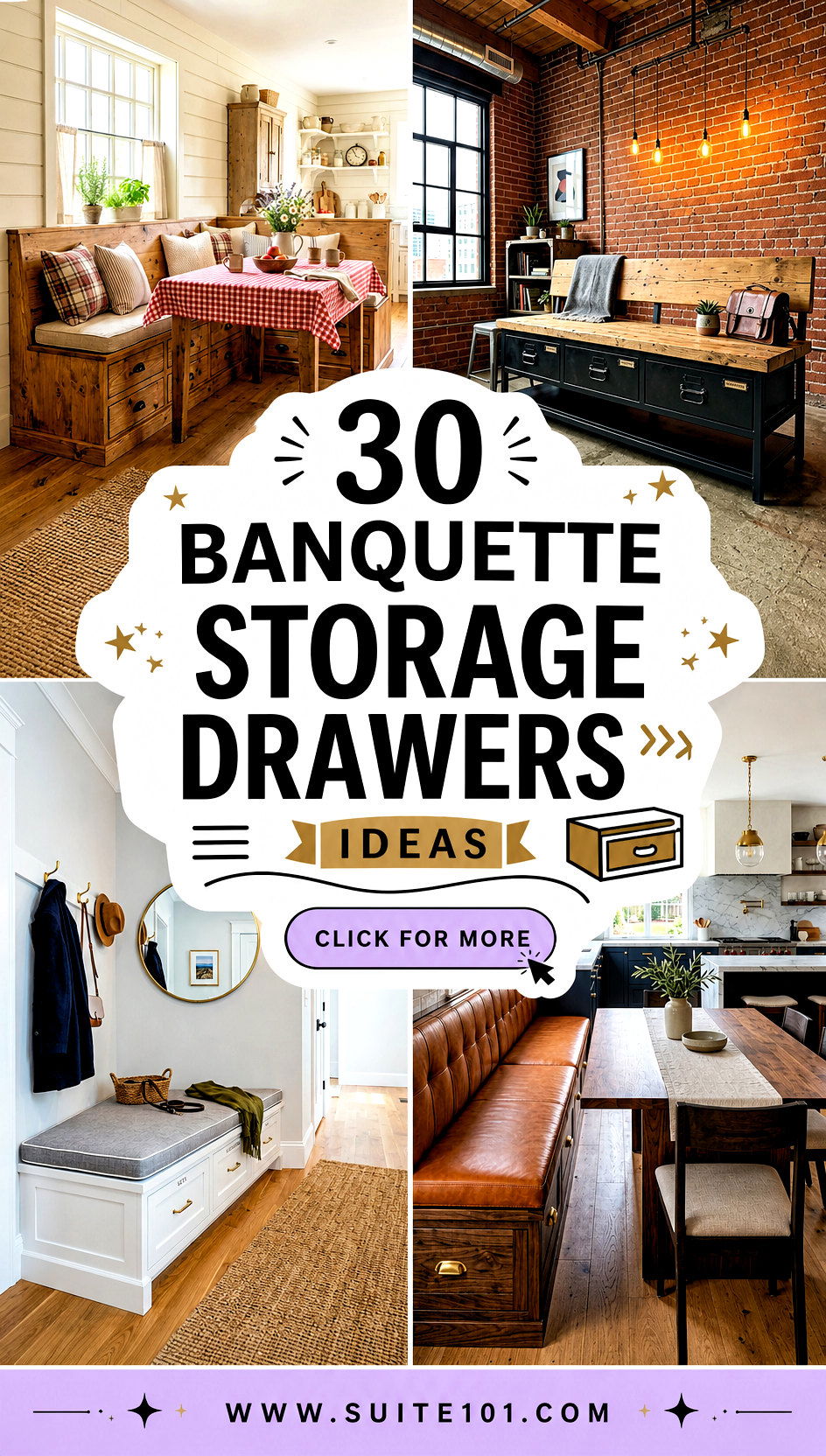 30 Banquette Storage Drawers Ideas Hidden Storage Solutions - 30 Banquette Storage Drawers Ideas: Hidden Storage Solutions