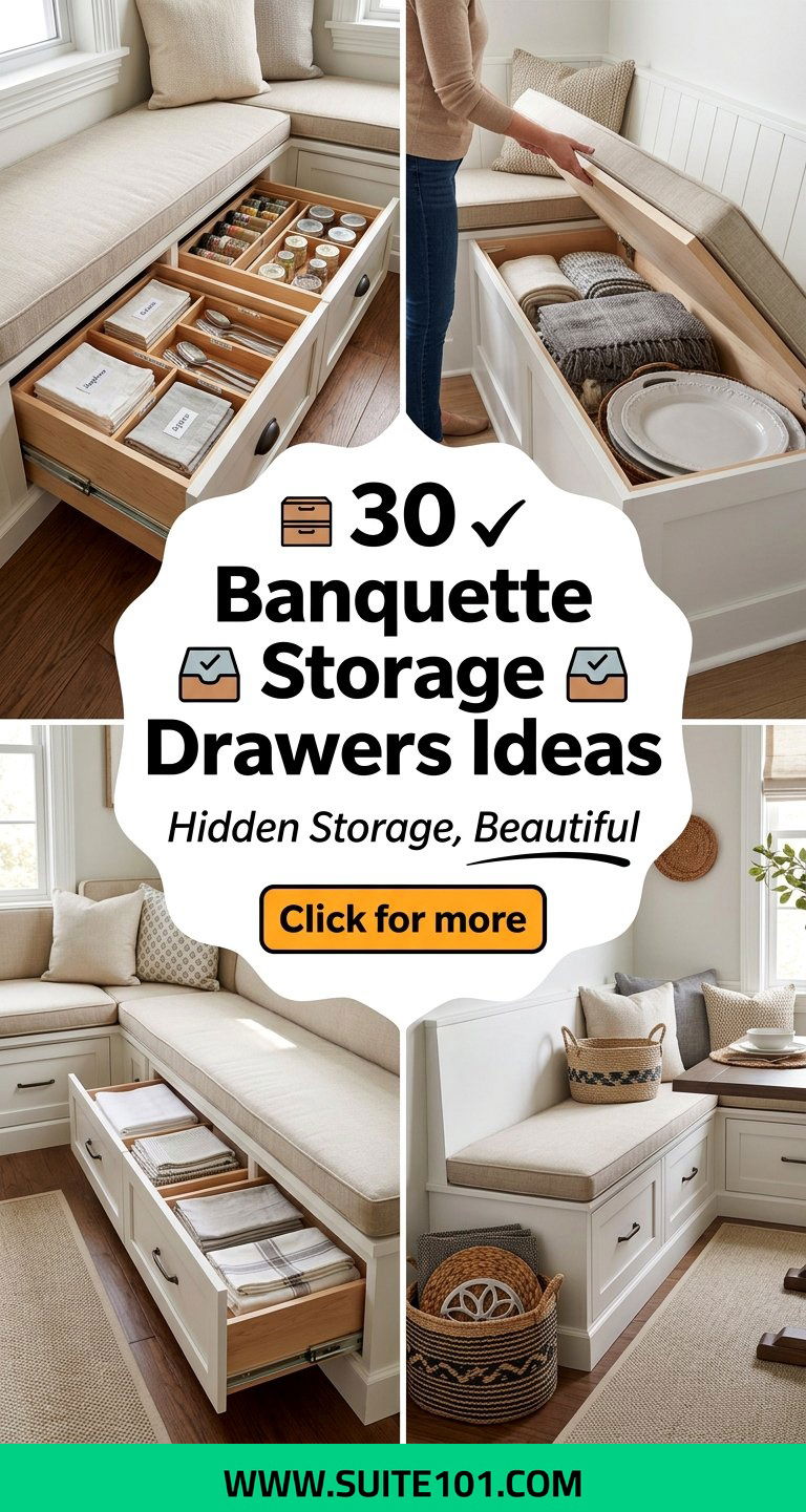 30 Banquette Storage Drawers Ideas Hidden Storage Solutions - 30 Banquette Storage Drawers Ideas: Hidden Storage Solutions