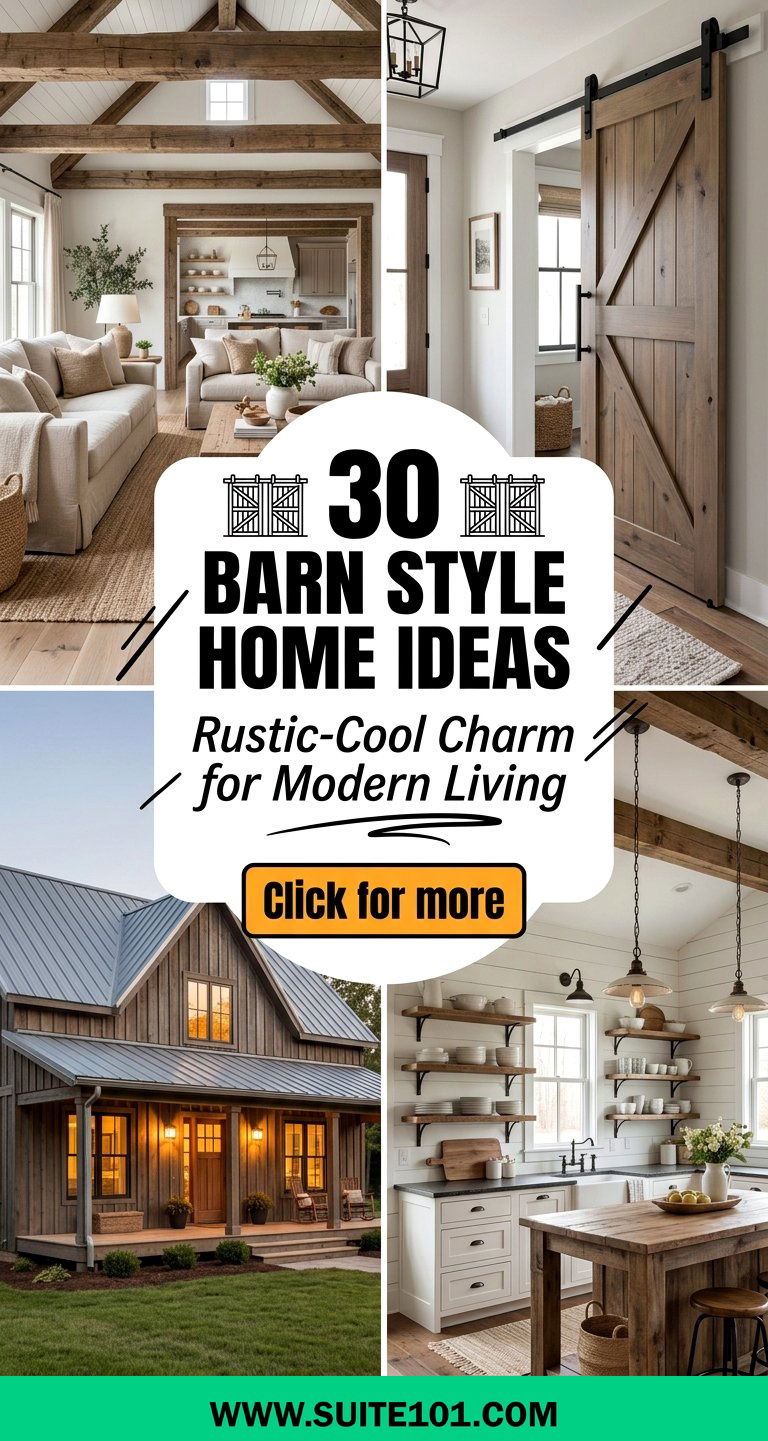 30 Barn Style Home Ideas Rustic-Cool Charm for Modern Living - 30 Barn Style Home Ideas: Rustic-Cool Charm for Modern Living