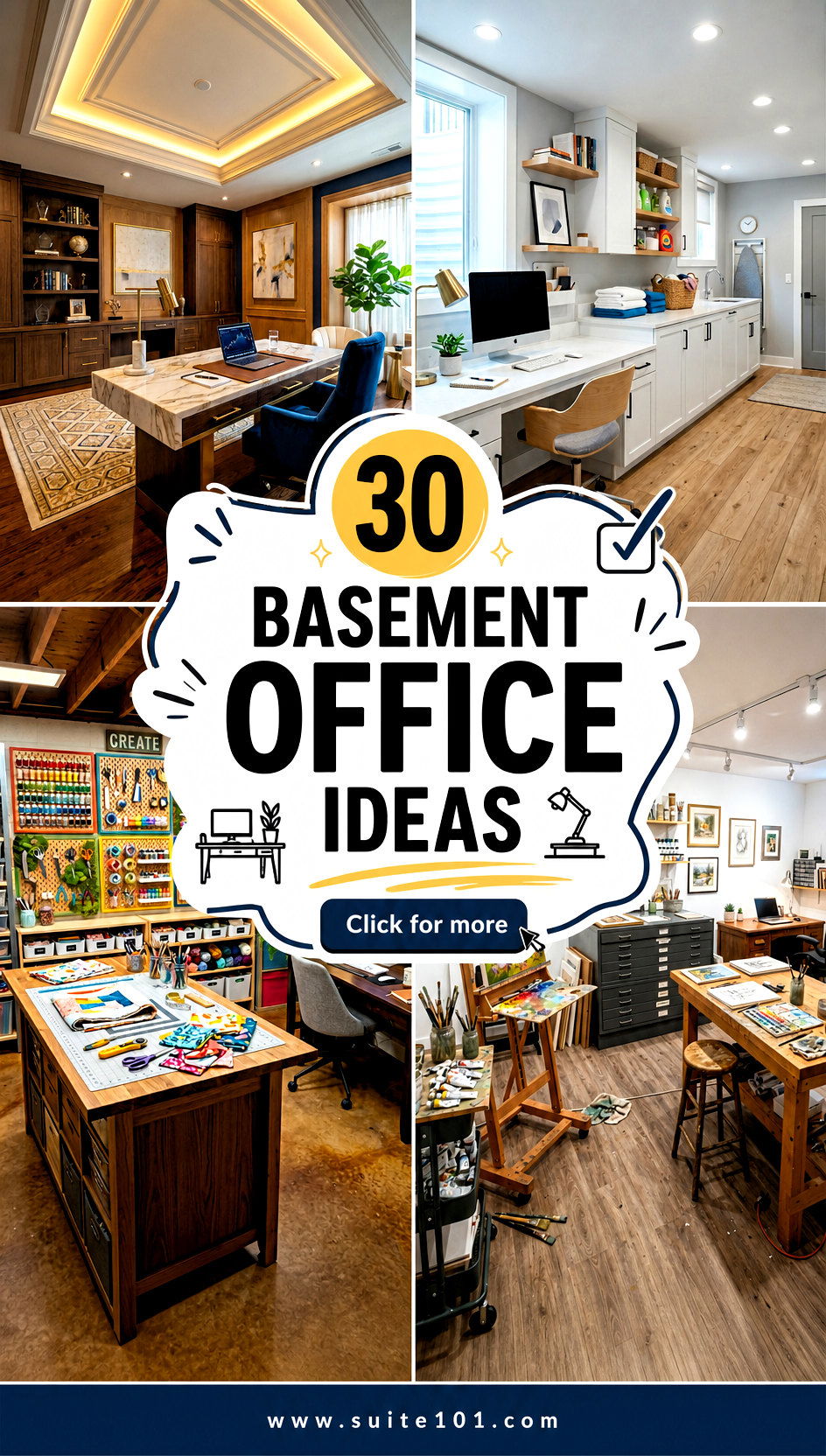 30 Basement Office Ideas Create a Productive Basement Workspace - 30 Basement Office Ideas: Create a Productive Basement Workspace