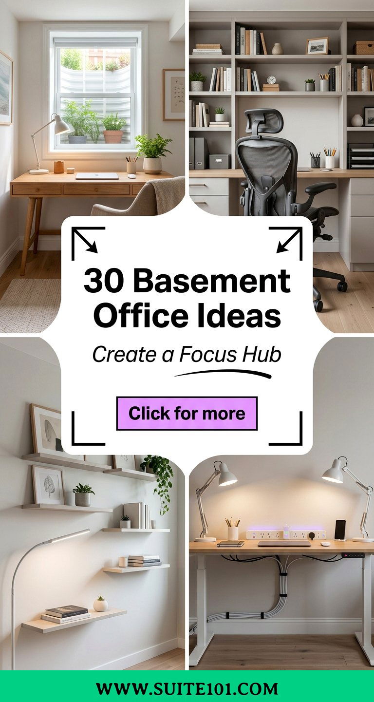 30 Basement Office Ideas Create a Productive Basement Workspace - 30 Basement Office Ideas: Create a Productive Basement Workspace