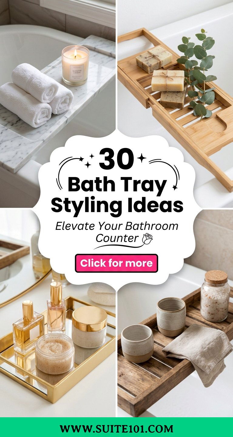 30 Bath Tray Styling Ideas Elevate Your Bathroom Counter - 30 Bath Tray Styling Ideas: Elevate Your Bathroom Counter