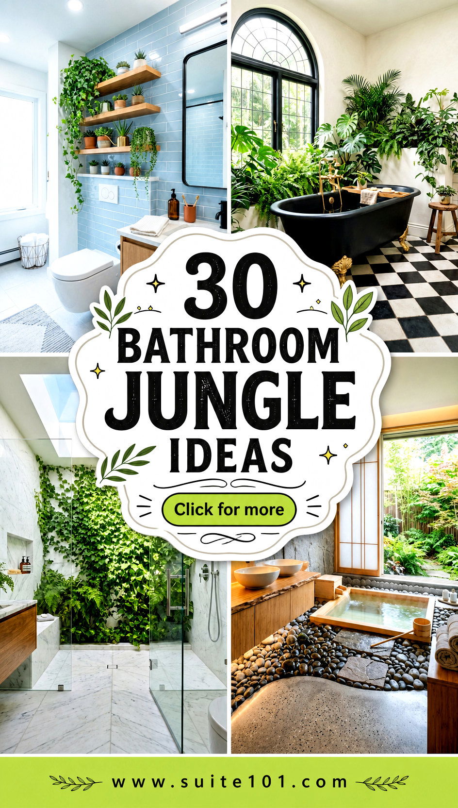 30 Bathroom Jungle Ideas for Lush Green Style and Easy Care - 30 Bathroom Jungle Ideas for Lush Green Style and Easy Care