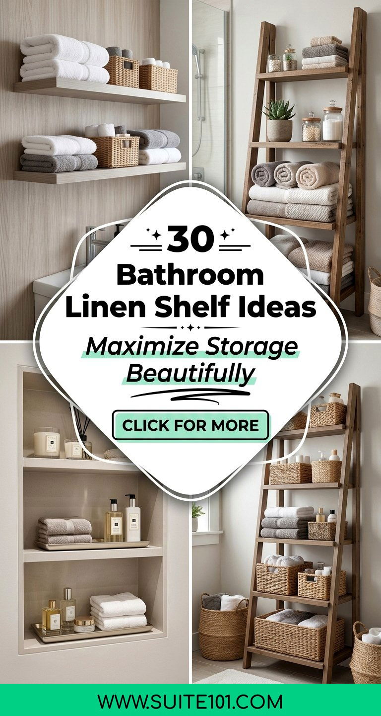 30 Bathroom Linen Shelf Ideas to Maximize Storage Beautifully - 30 Bathroom Linen Shelf Ideas to Maximize Storage Beautifully