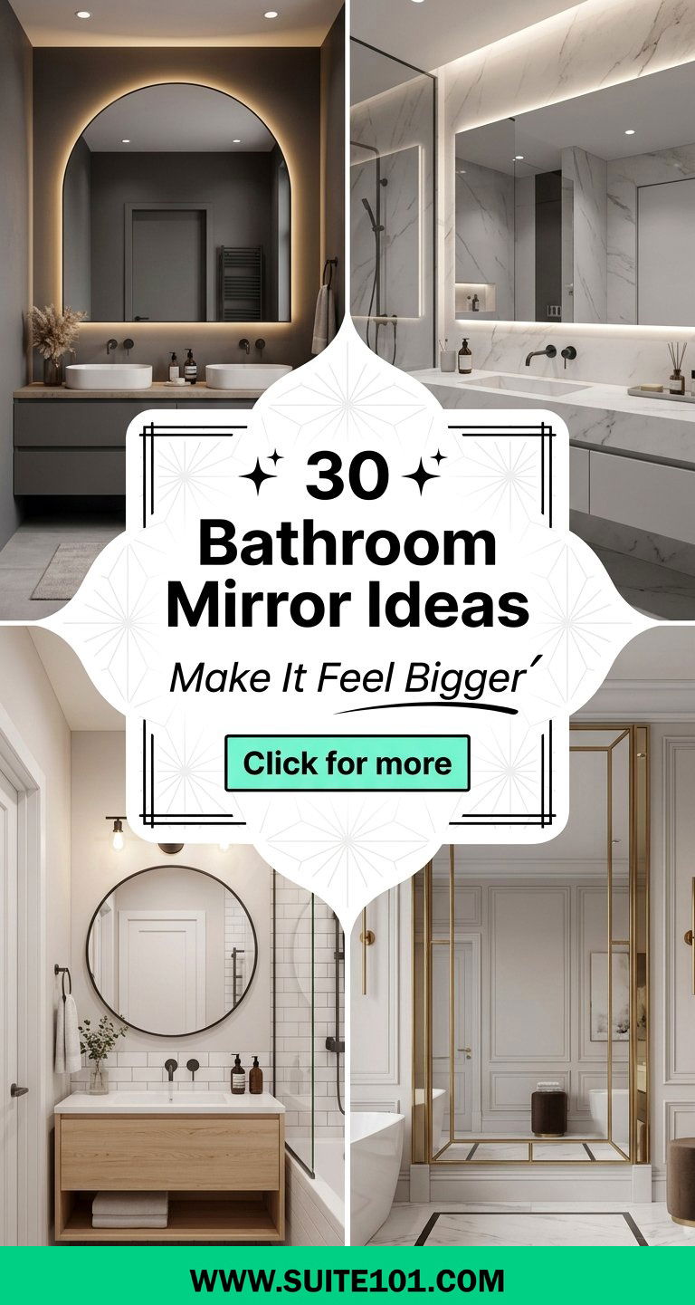 30 Bathroom Mirror Ideas to Make Your Space Feel Bigger - 30 Bathroom Mirror Ideas to Make Your Space Feel Bigger