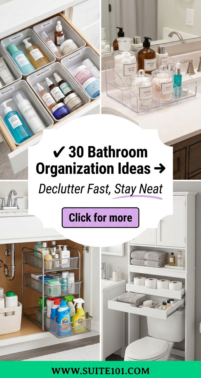 30 Bathroom Organization Ideas to Declutter Fast and Stay Neat - 30 Bathroom Organization Ideas to Declutter Fast and Stay Neat