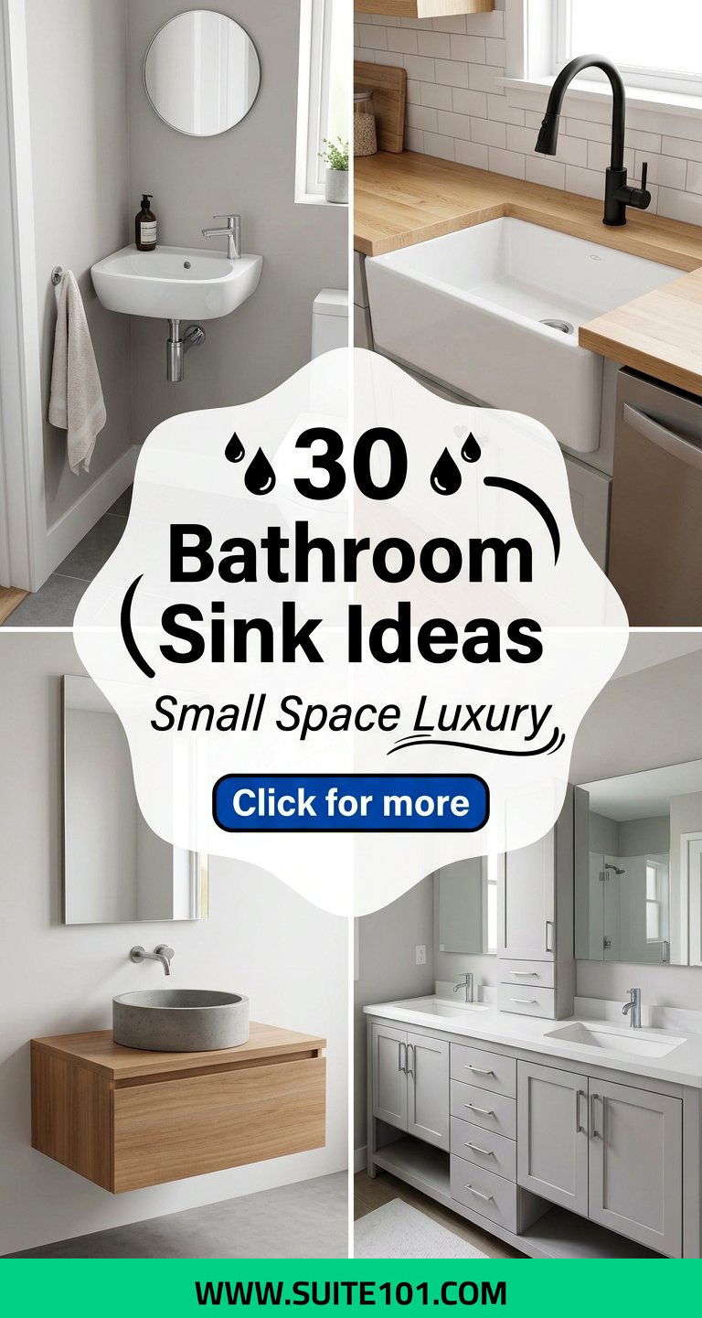 30 Bathroom Sink Ideas That Make Small Spaces Feel Luxurious - 30 Bathroom Sink Ideas That Make Small Spaces Feel Luxurious
