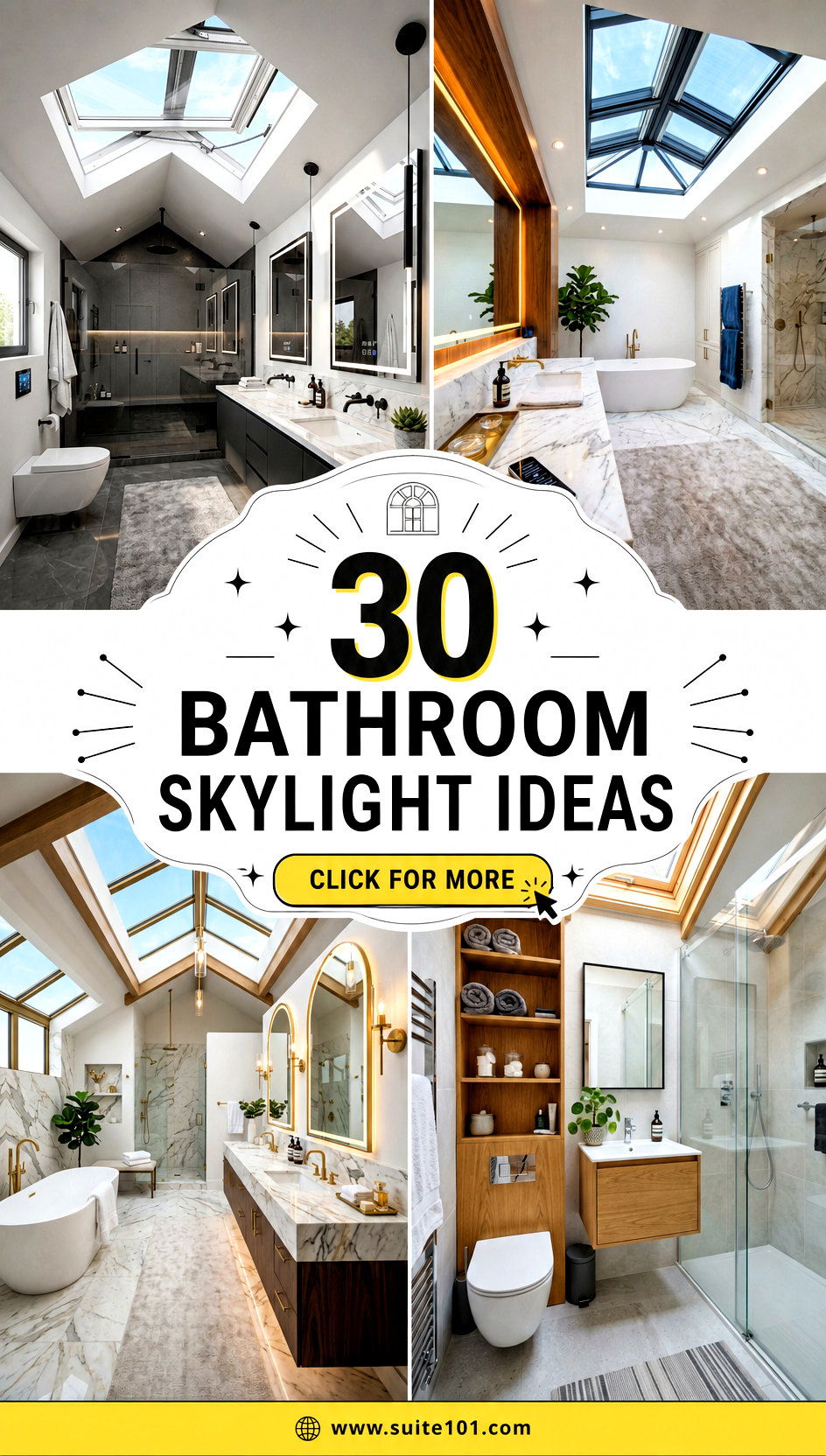 30 Bathroom Skylight Ideas to Brighten Your Space Dramatically - 30 Bathroom Skylight Ideas to Brighten Your Space Dramatically