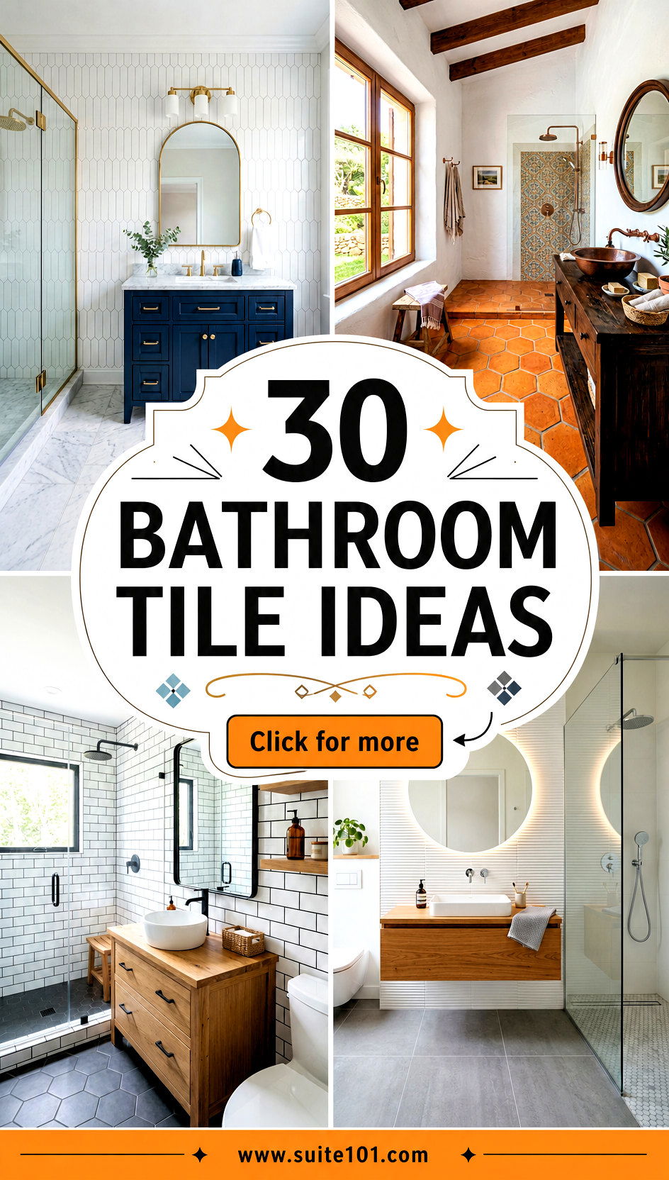 30 Bathroom Tile Ideas for a Gorgeous Upgrade in Any Room - 30 Bathroom Tile Ideas for a Gorgeous Upgrade in Any Room