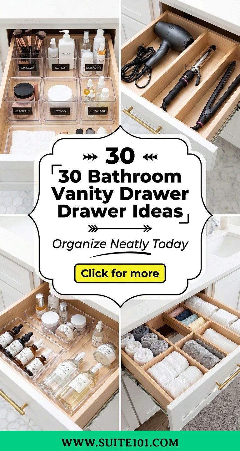 30 Bathroom Vanity Drawer Ideas to Organize Everything Neatly - 30 Bathroom Vanity Drawer Ideas to Organize Everything Neatly