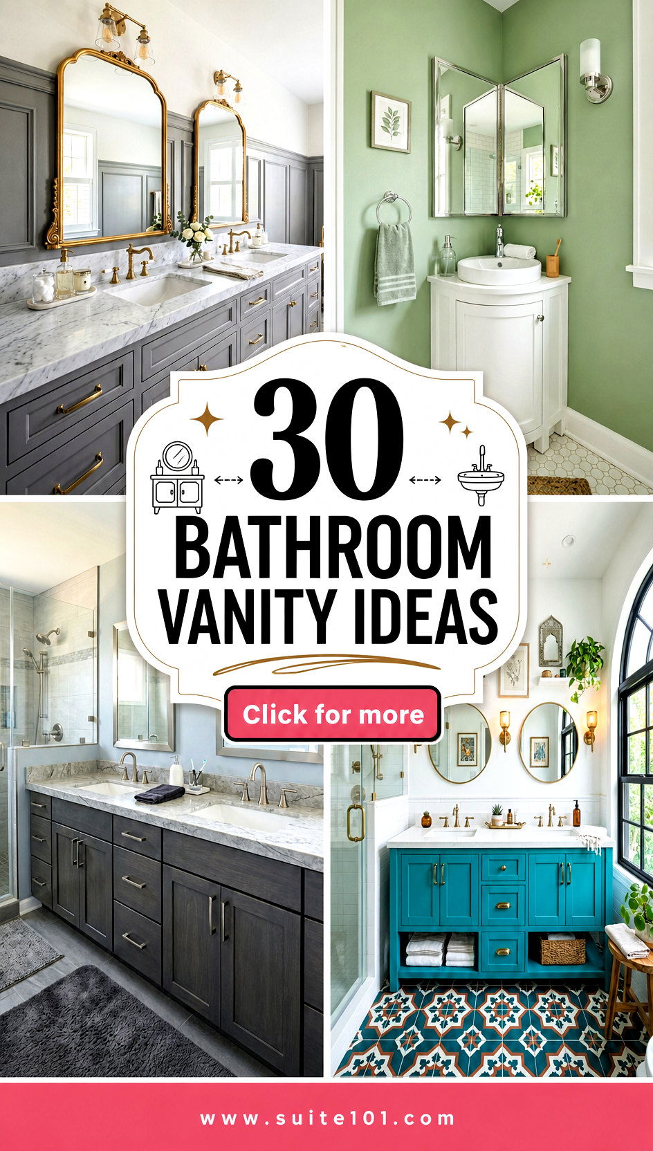 30 Bathroom Vanity Ideas to Upgrade Style and Boost Function - 30 Bathroom Vanity Ideas to Upgrade Style and Boost Function