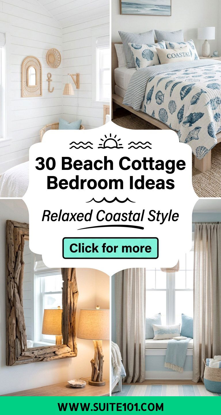 30 Beach Cottage Bedroom Ideas for Relaxed Coastal Style - 30 Beach Cottage Bedroom Ideas for Relaxed Coastal Style