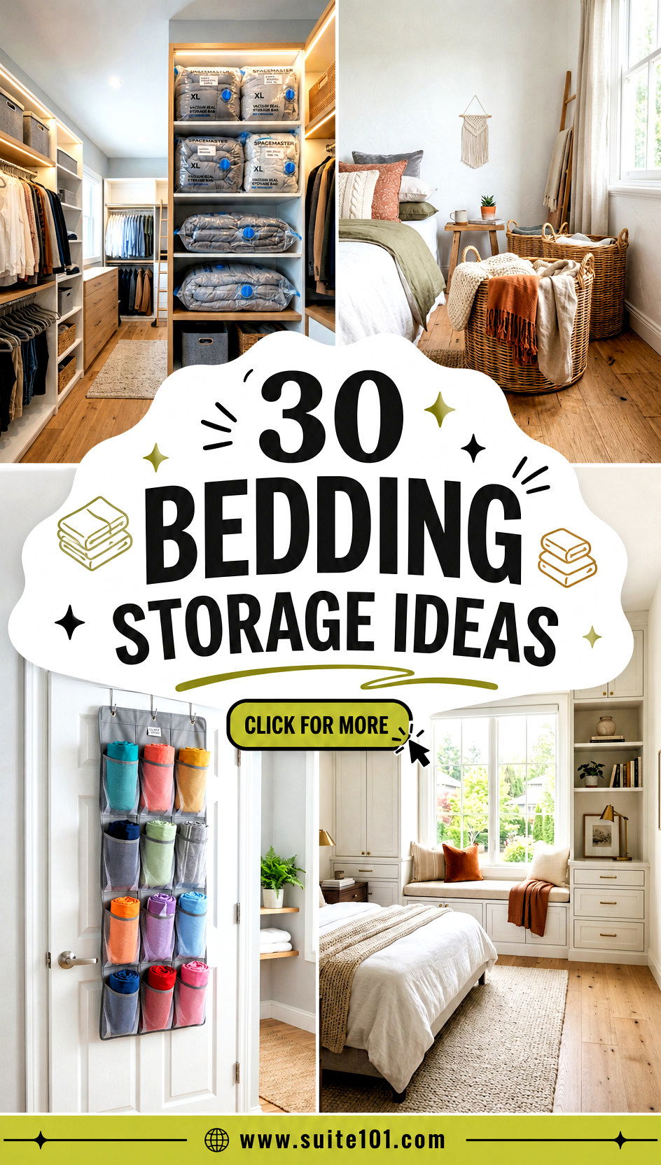 30 Bedding Storage Ideas for a Neater Cozier Bedroom Look - 30 Bedding Storage Ideas for a Neater, Cozier Bedroom Look