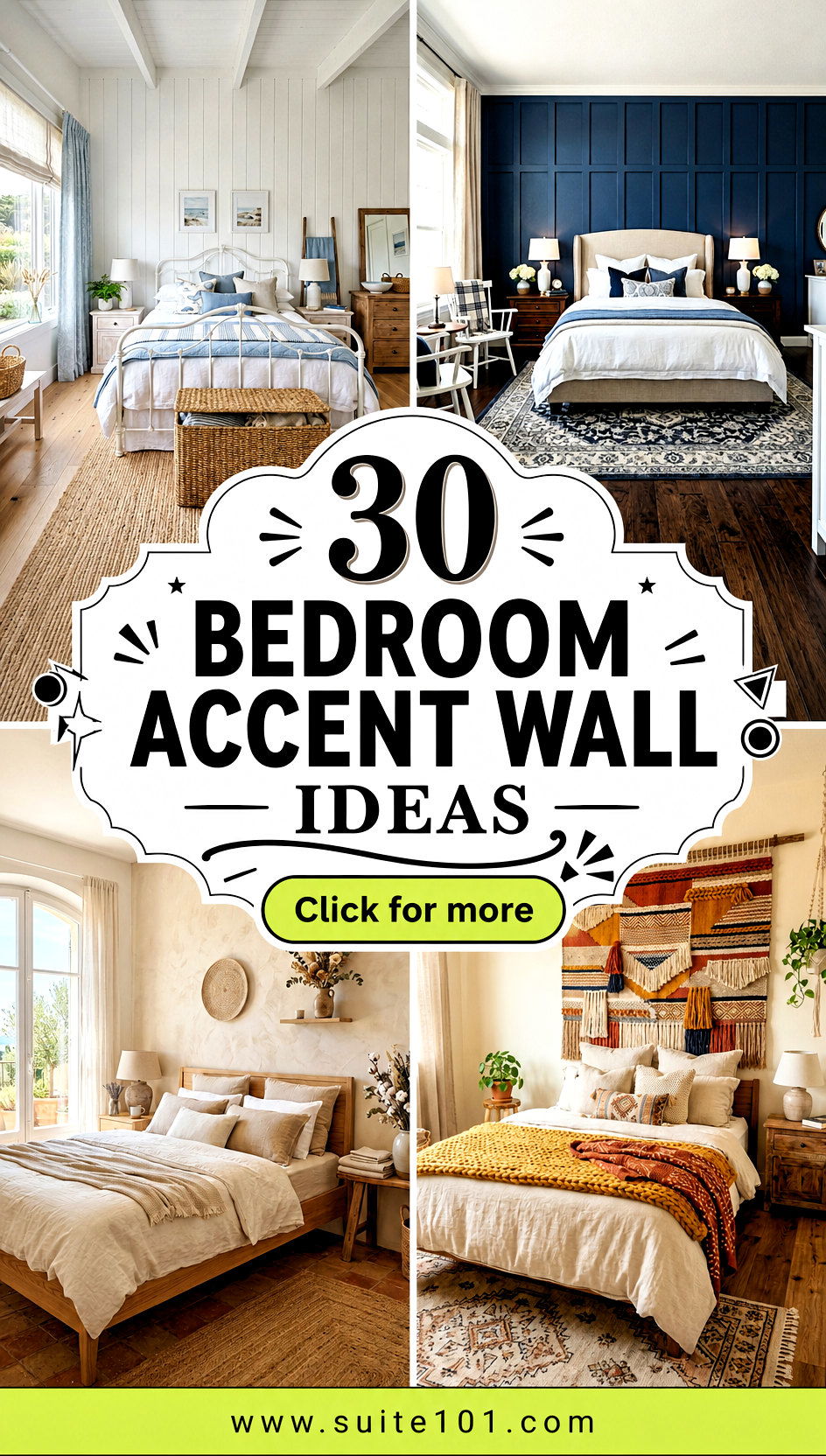 30 Bedroom Accent Wall Ideas to Add Instant Style and Depth - 30 Bedroom Accent Wall Ideas to Add Instant Style and Depth