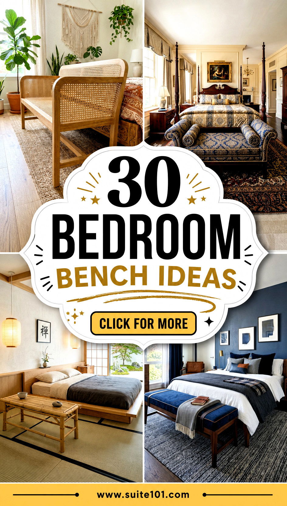 30 Bedroom Bench Ideas to Add Extra Seating and Elegance - 30 Bedroom Bench Ideas to Add Extra Seating and Elegance