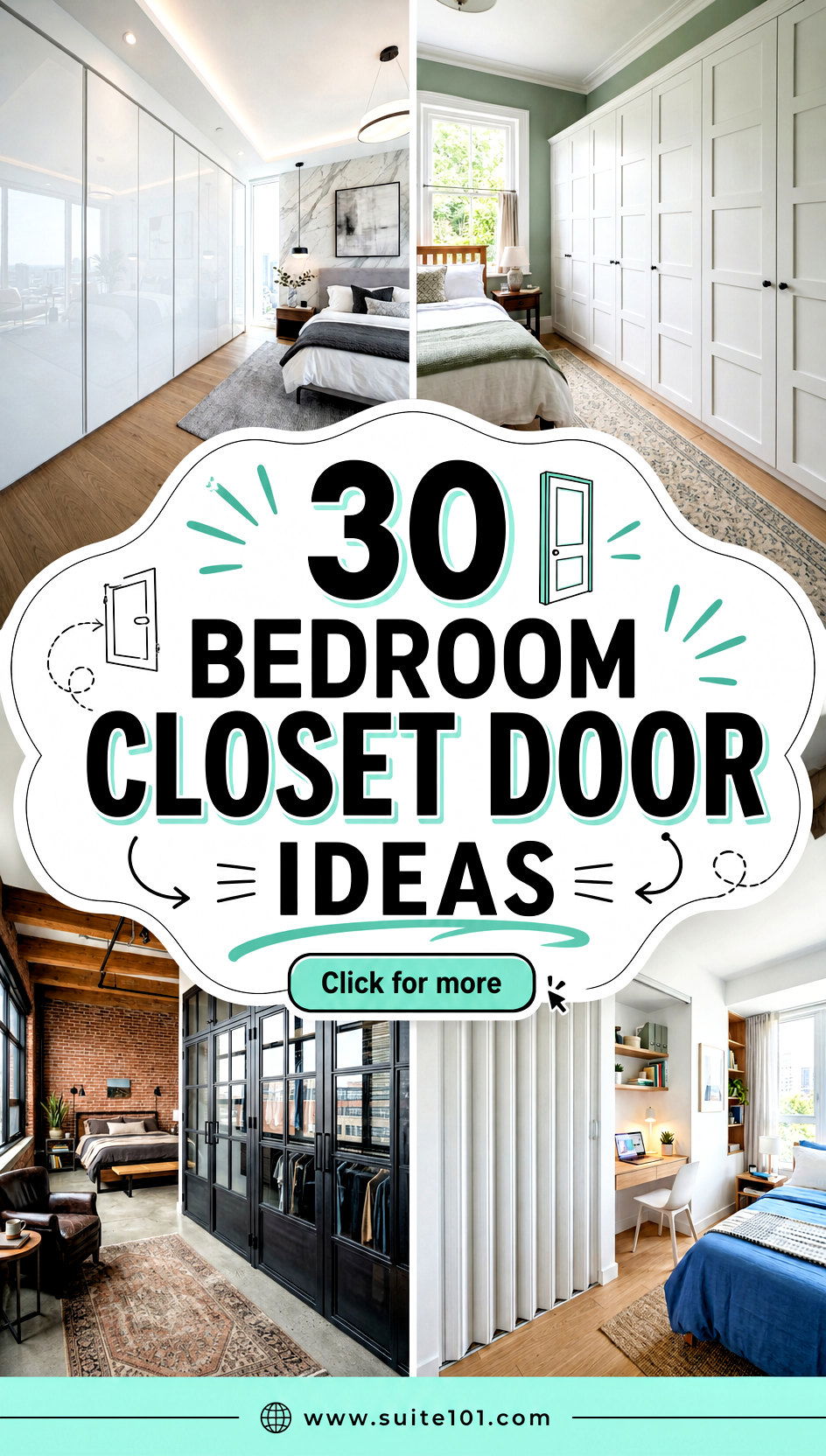 30 Bedroom Closet Door Ideas to Upgrade Storage and Style - 30 Bedroom Closet Door Ideas to Upgrade Storage and Style