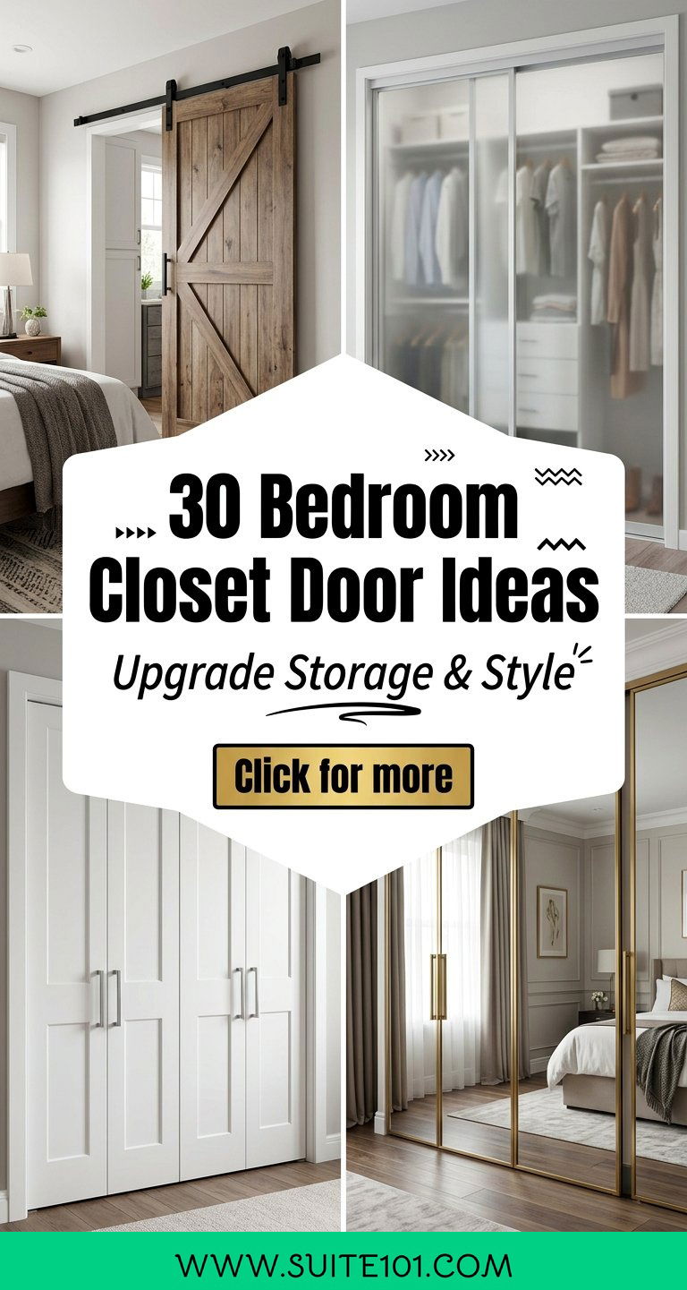 30 Bedroom Closet Door Ideas to Upgrade Storage and Style - 30 Bedroom Closet Door Ideas to Upgrade Storage and Style