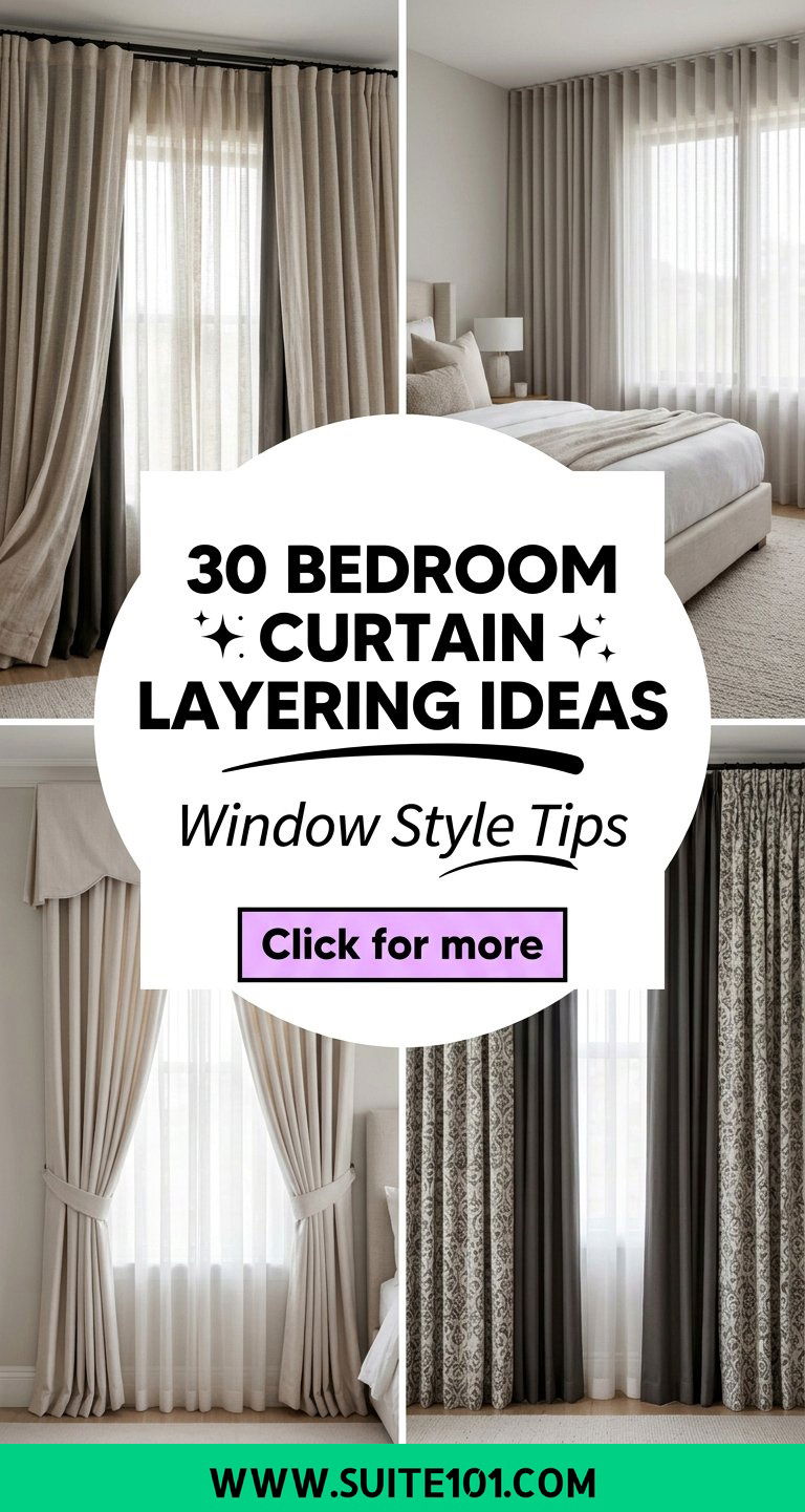 30 Bedroom Curtain Layering Ideas Aesthetic Window Style Tips - 30 Bedroom Curtain Layering Ideas Aesthetic: Window Style Tips