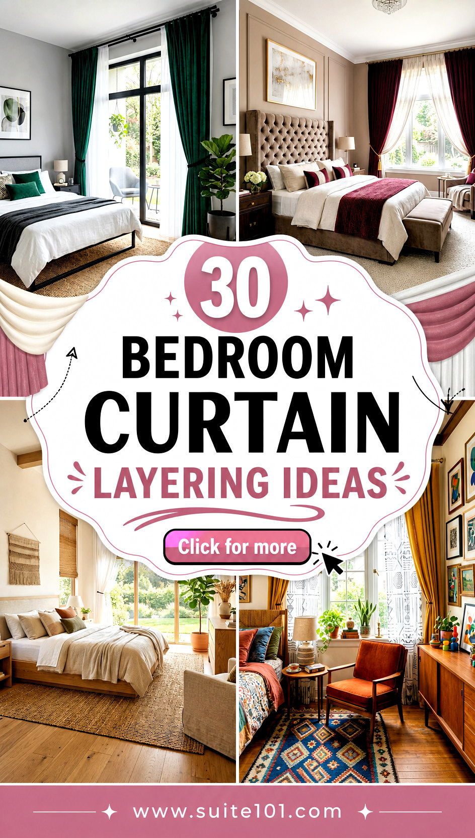 30 Bedroom Curtain Layering Ideas for a Luxurious Cozy Look - 30 Bedroom Curtain Layering Ideas for a Luxurious, Cozy Look