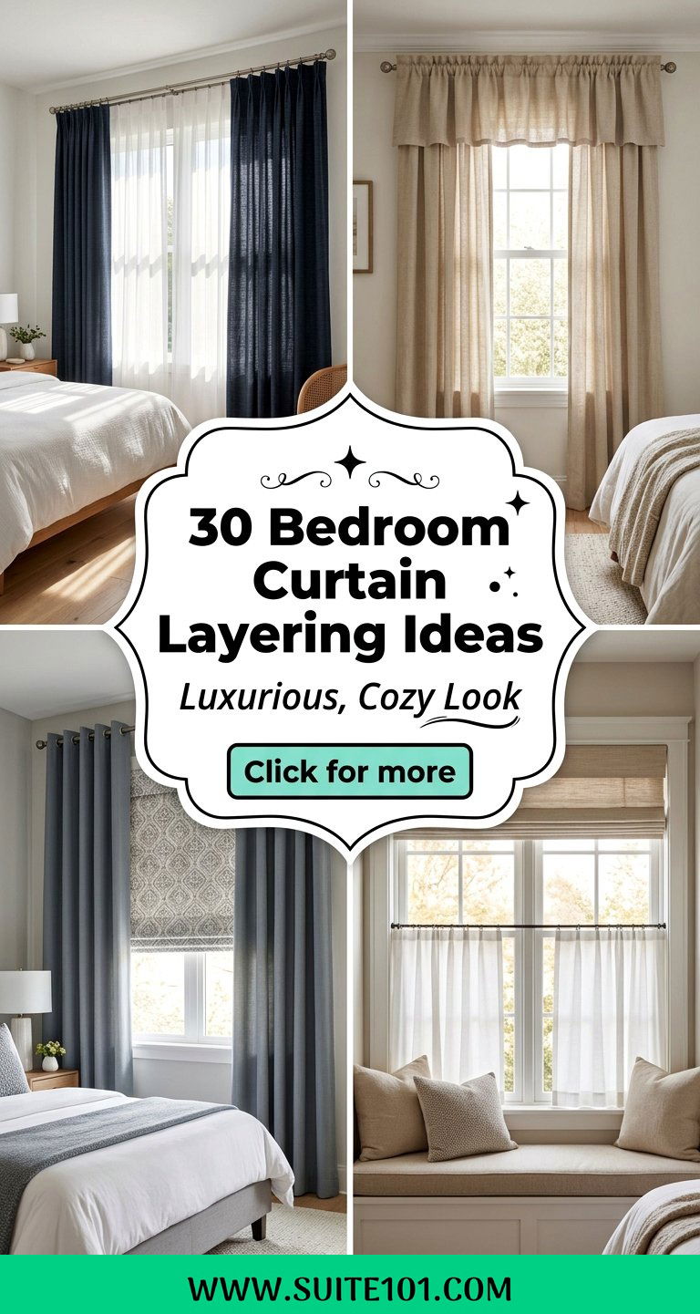30 Bedroom Curtain Layering Ideas for a Luxurious Cozy Look - 30 Bedroom Curtain Layering Ideas for a Luxurious, Cozy Look