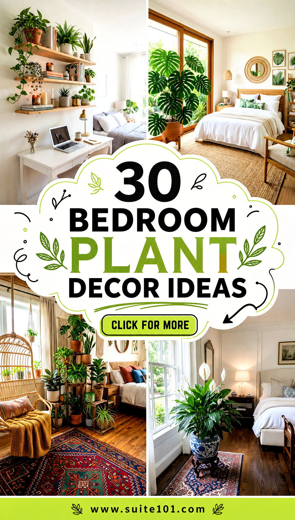 30 Bedroom Plant Decor Ideas to Style Shelves Sills and Walls - 30 Bedroom Plant Decor Ideas to Style Shelves, Sills, and Walls