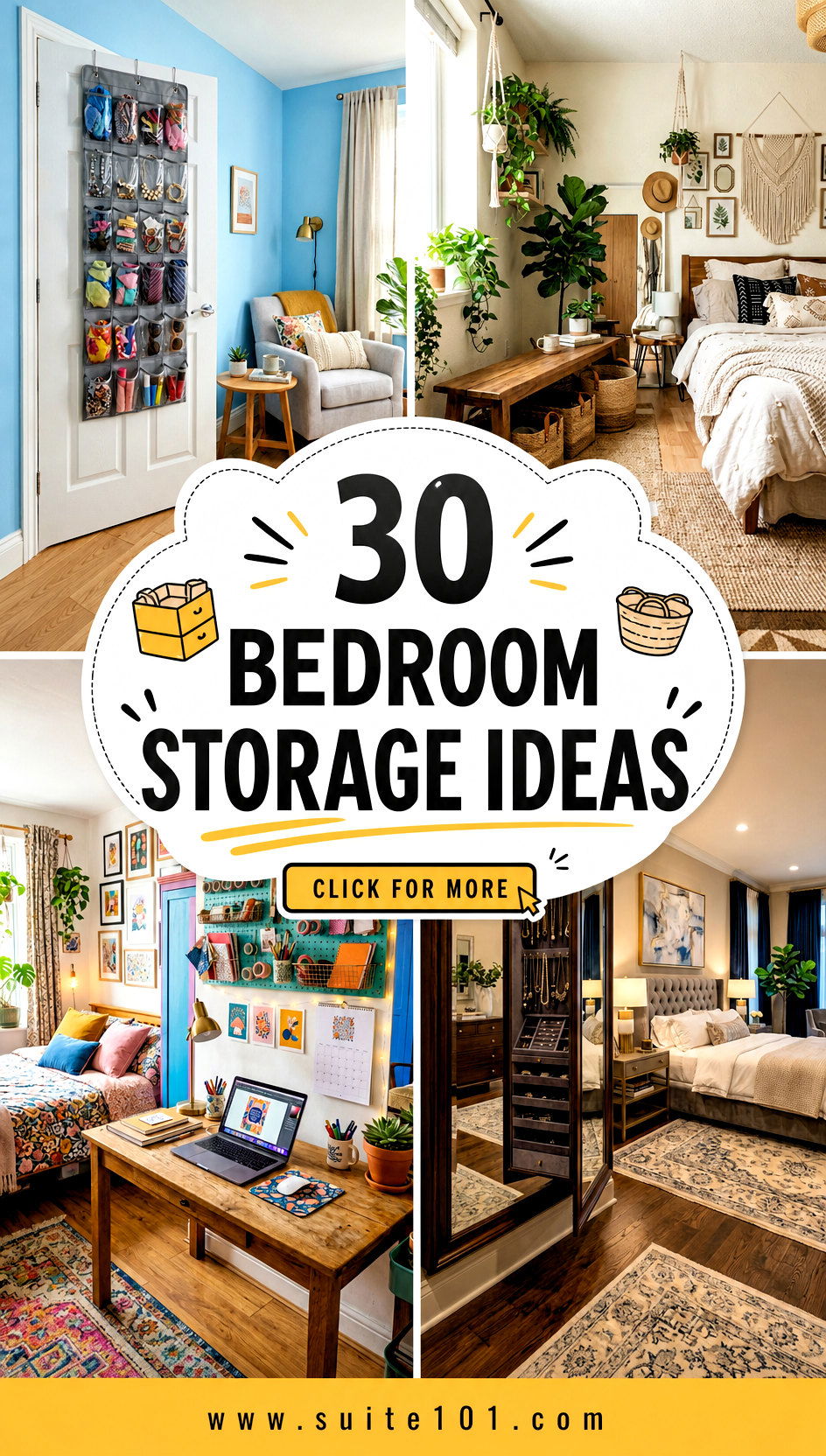 30 Bedroom Storage Ideas to Declutter Quickly and Stay Organized - 30 Bedroom Storage Ideas to Declutter Quickly and Stay Organized
