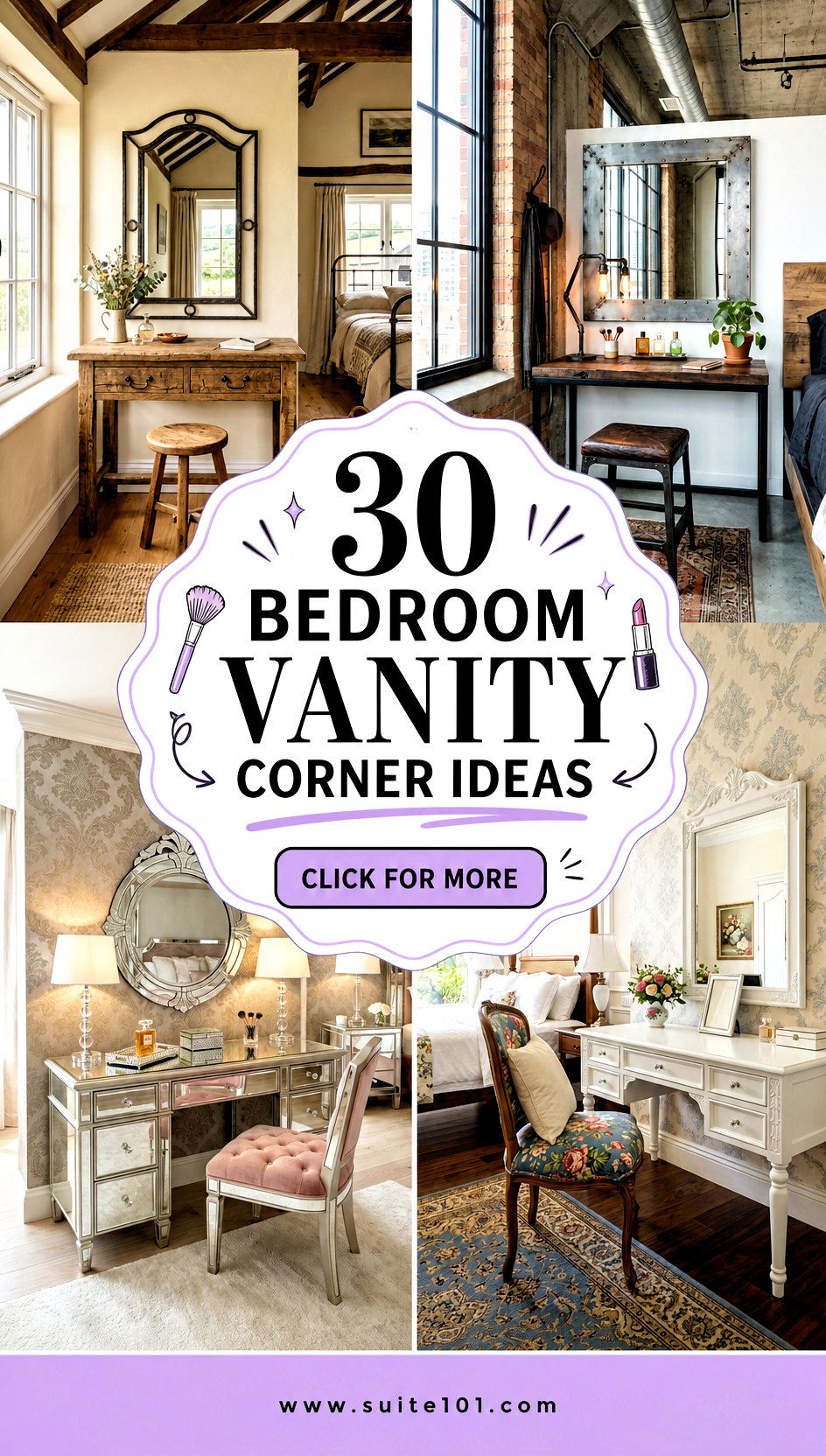 30 Bedroom Vanity Corner Ideas Glam Setup No-Clutter Style - 30 Bedroom Vanity Corner Ideas: Glam Setup, No-Clutter Style