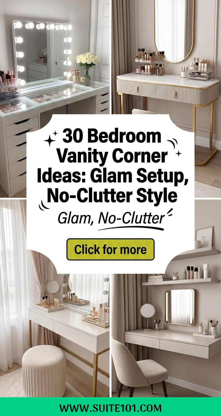 30 Bedroom Vanity Corner Ideas Glam Setup No-Clutter Style - 30 Bedroom Vanity Corner Ideas: Glam Setup, No-Clutter Style