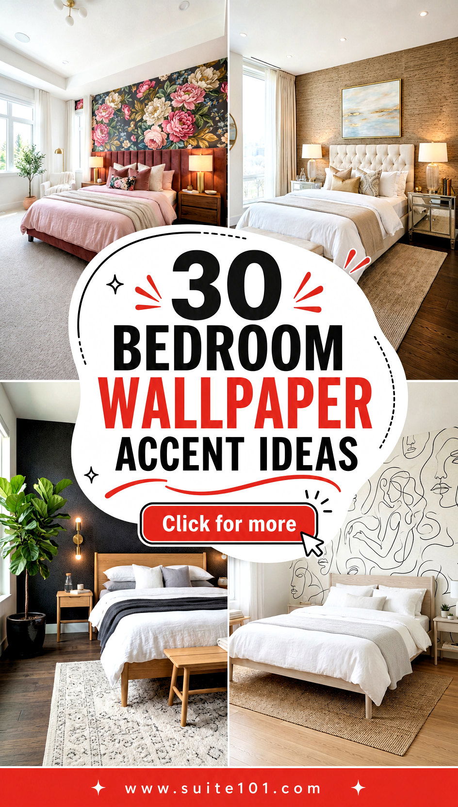 30 Bedroom Wallpaper Accent Ideas Bold Walls Stunning Style - 30 Bedroom Wallpaper Accent Ideas: Bold Walls, Stunning Style
