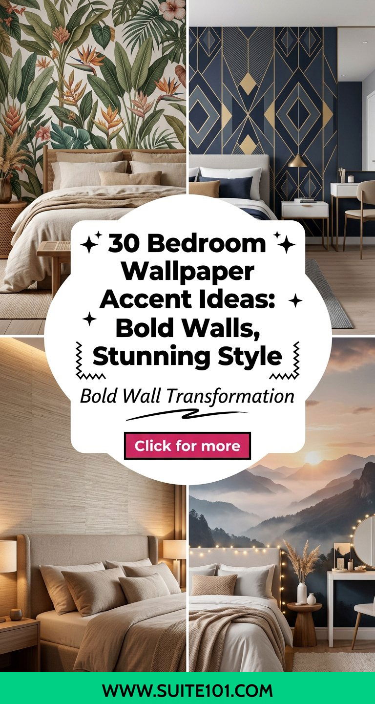 30 Bedroom Wallpaper Accent Ideas Bold Walls Stunning Style - 30 Bedroom Wallpaper Accent Ideas: Bold Walls, Stunning Style
