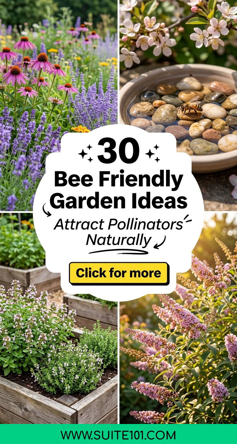 30 Bee Friendly Garden Ideas to Attract Pollinators Naturally - 30 Bee Friendly Garden Ideas to Attract Pollinators Naturally