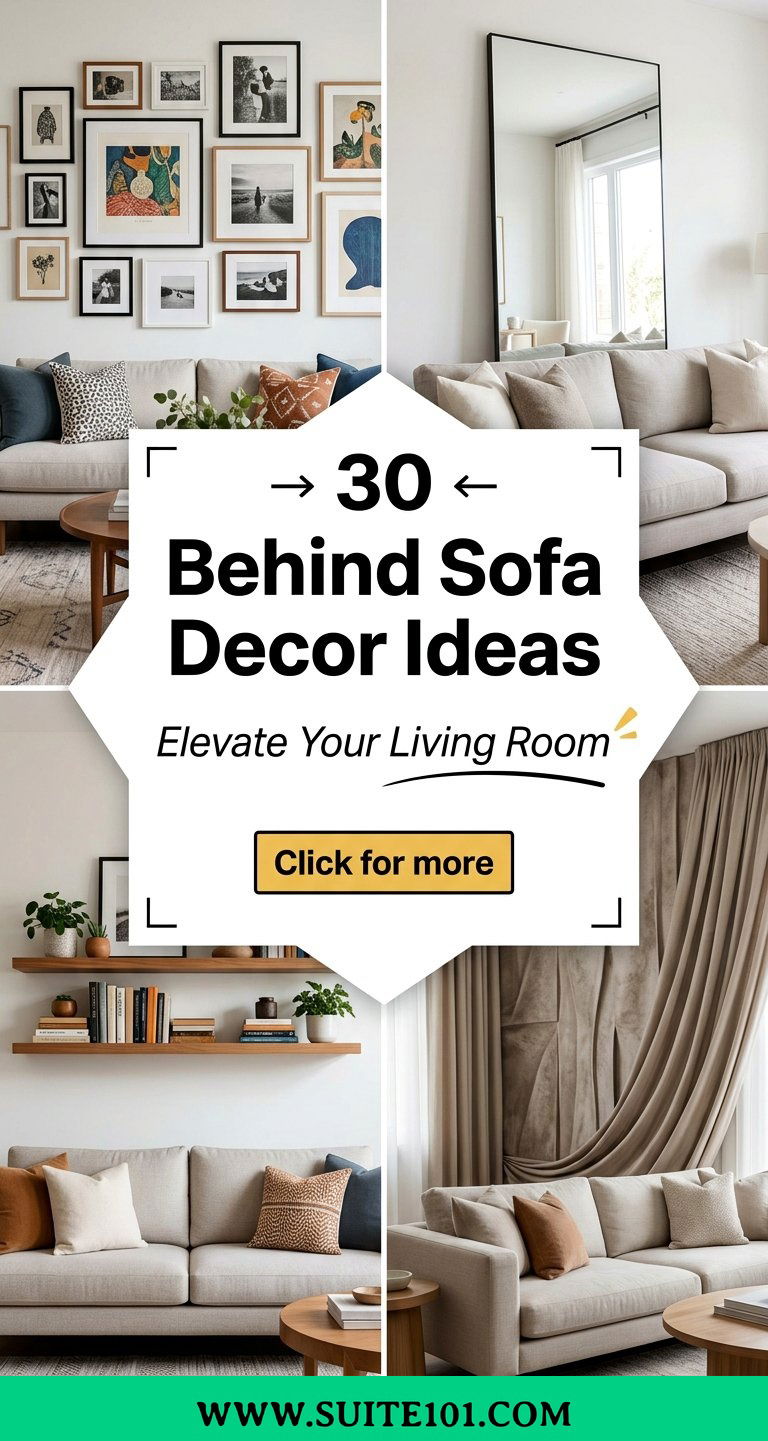 30 Behind Sofa Decor Ideas to Elevate Your Living Room Instantly - 30 Behind Sofa Decor Ideas to Elevate Your Living Room Instantly