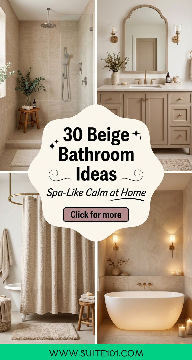 30 Beige Bathroom Ideas Warm Neutrals Spa-Like Calm at Home - 30 Beige Bathroom Ideas: Warm Neutrals, Spa-Like Calm at Home