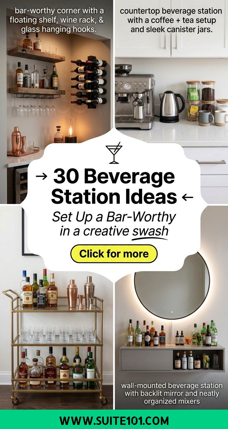 30 Beverage Station Ideas Set Up a Bar-Worthy Corner - 30 Beverage Station Ideas: Set Up a Bar-Worthy Corner