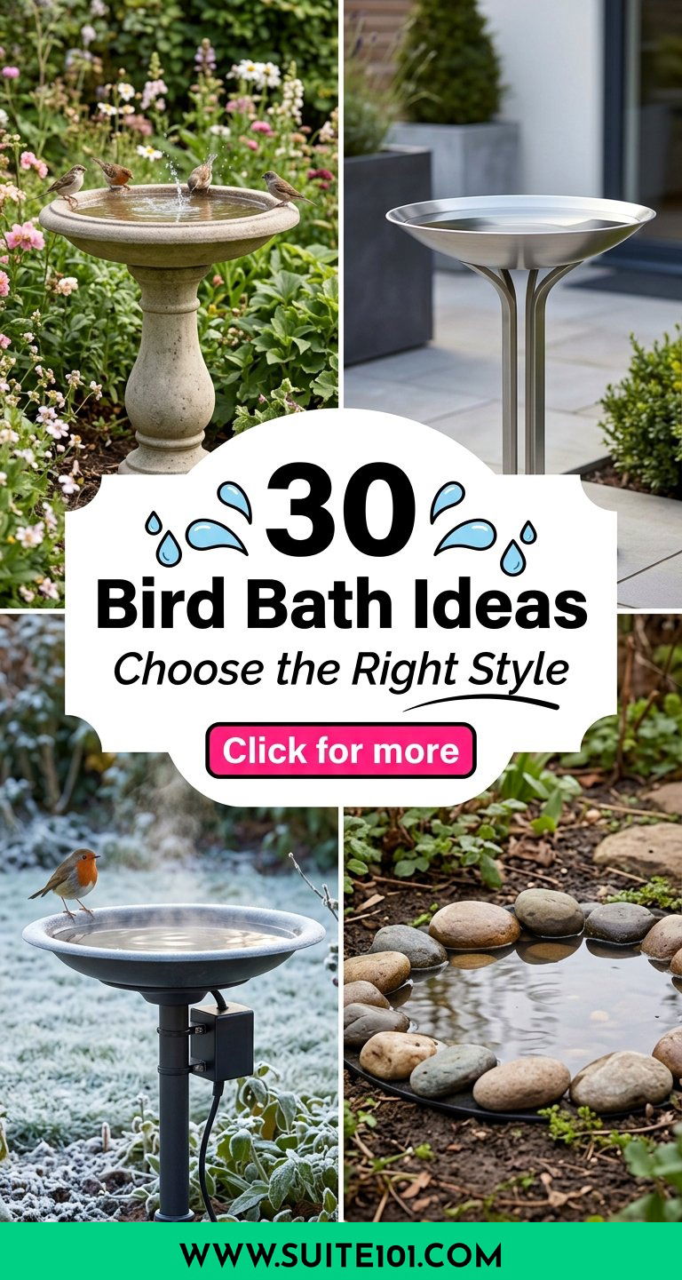 30 Bird Bath Ideas Choose the Right Style for Backyard Birds - 30 Bird Bath Ideas: Choose the Right Style for Backyard Birds