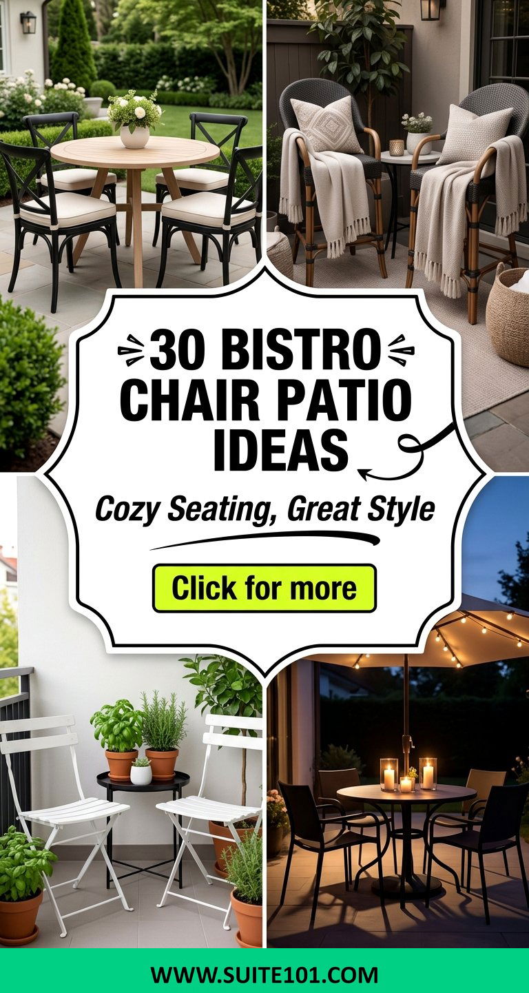 30 Bistro Chair Patio Ideas for Cozy Seating and Great Style - 30 Bistro Chair Patio Ideas for Cozy Seating and Great Style