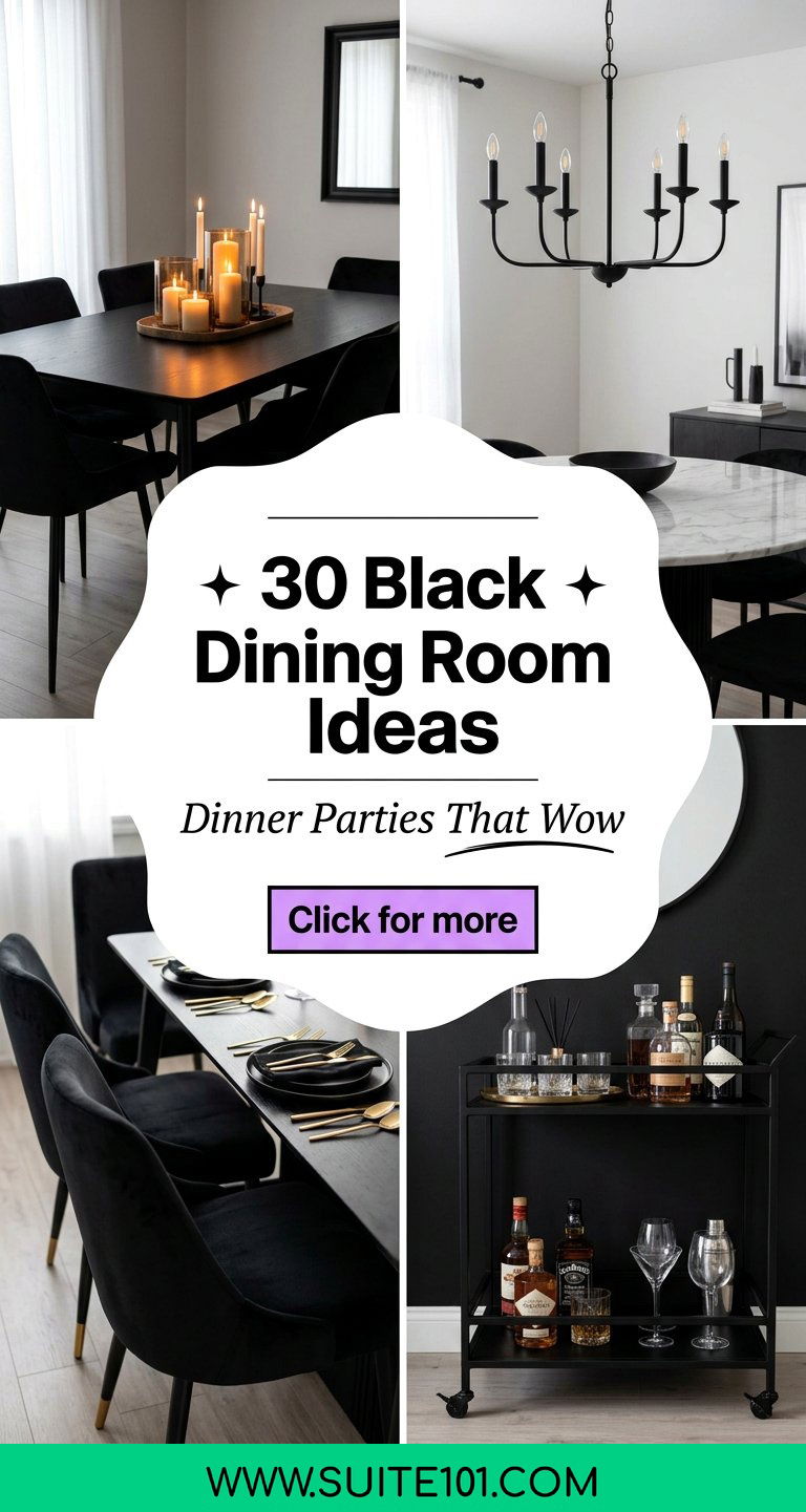 30 Black Dining Room Ideas for Dinner Parties That Wow - 30 Black Dining Room Ideas for Dinner Parties That Wow