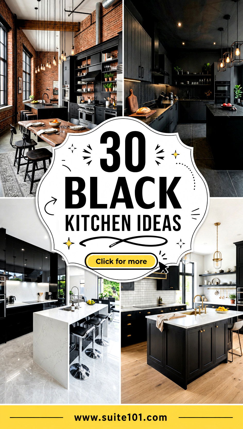 30 Black Kitchen Ideas for a Bold Beautiful Modern Upgrade - 30 Black Kitchen Ideas for a Bold, Beautiful Modern Upgrade