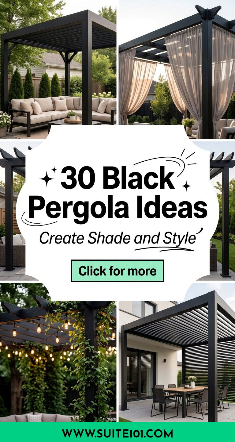 30 Black Pergola Ideas to Create Shade and Style Outside - 30 Black Pergola Ideas to Create Shade and Style Outside