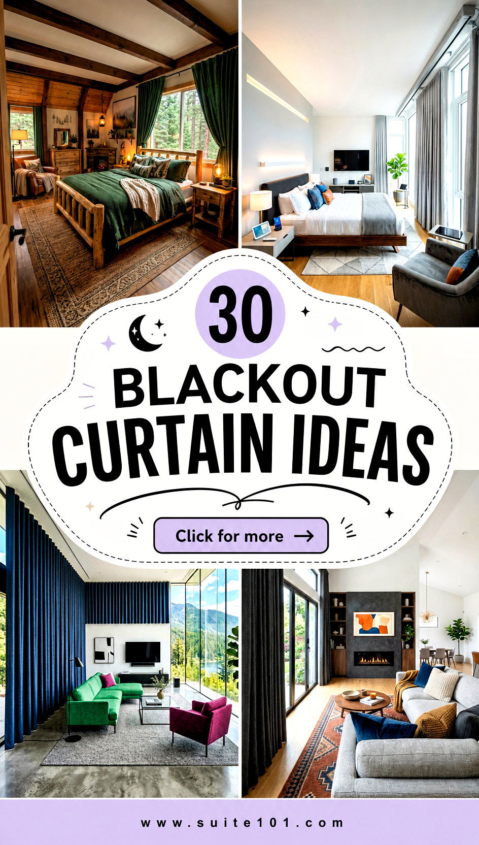 30 Blackout Curtain Ideas That Block Light and Look Luxe - 30 Blackout Curtain Ideas That Block Light and Look Luxe
