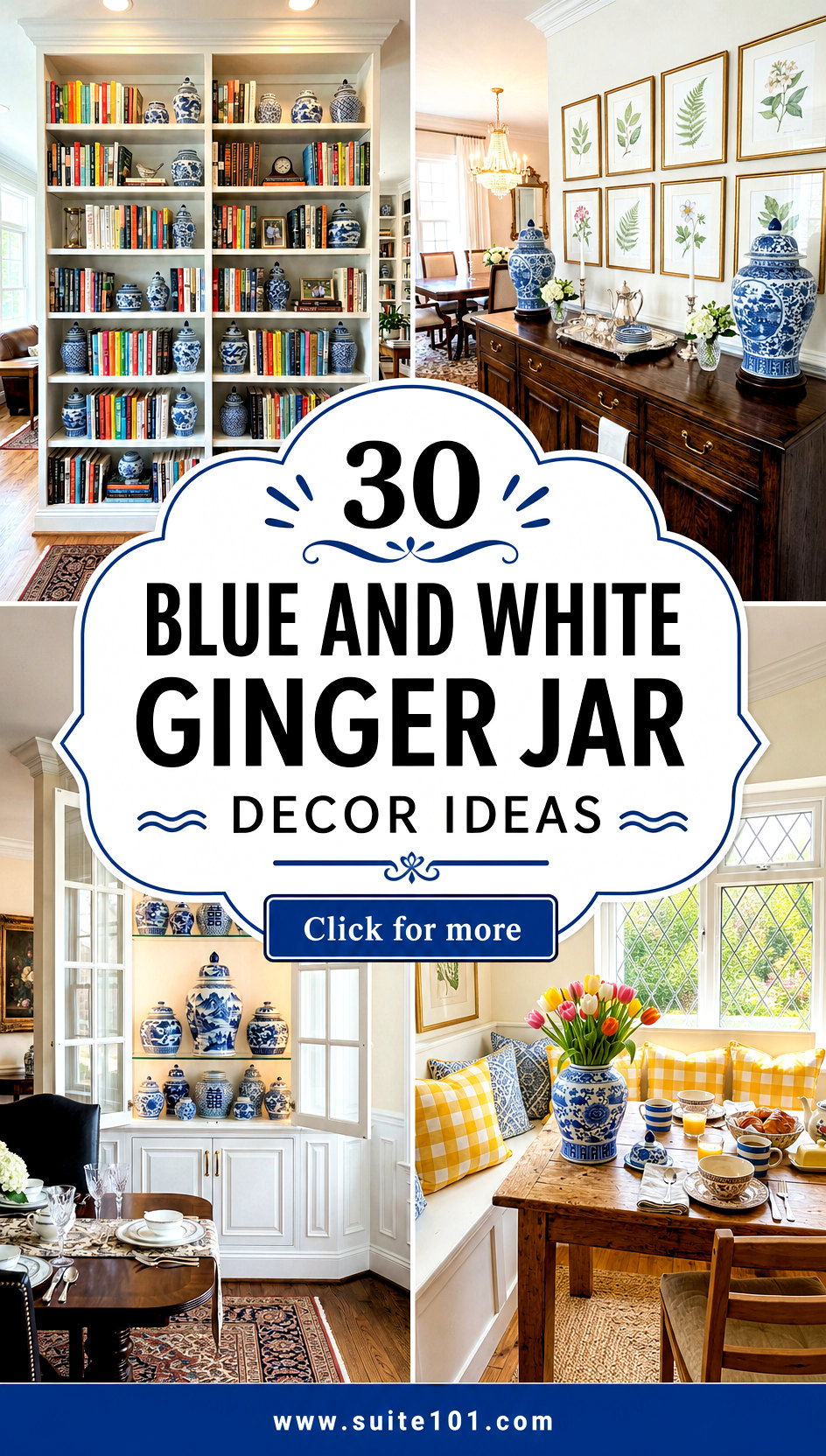 30 Blue And White Ginger Jar Decor Ideas For A Coastal Refresh - 30 Blue And White Ginger Jar Decor Ideas For A Coastal Refresh
