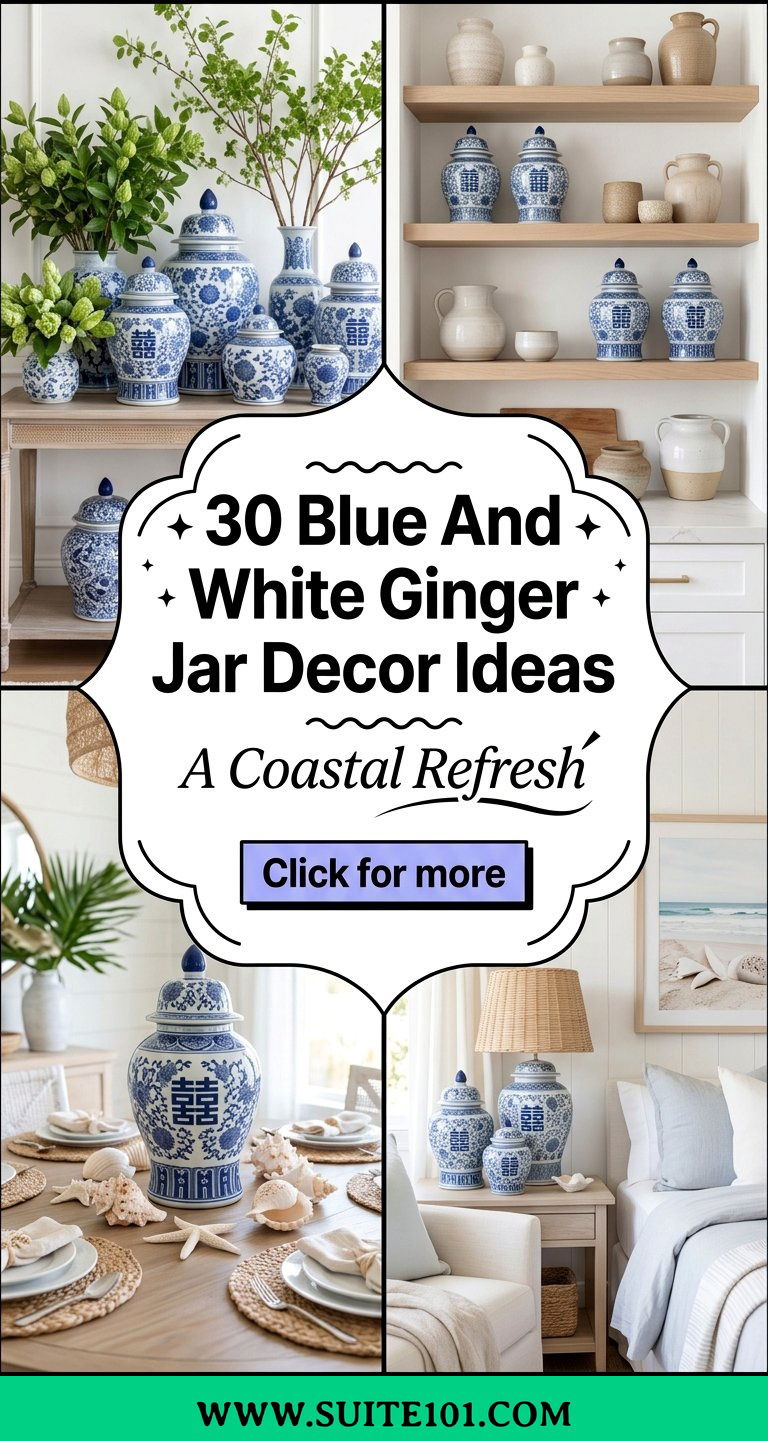 30 Blue And White Ginger Jar Decor Ideas For A Coastal Refresh - 30 Blue And White Ginger Jar Decor Ideas For A Coastal Refresh